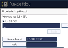Ilustracja ekranu panela operacyjnego