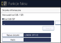 Ilustracja ekranu panela operacyjnego