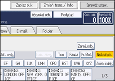 Ilustracja ekranu panela operacyjnego