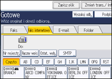 Ilustracja ekranu panela operacyjnego