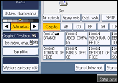 Ilustracja ekranu panela operacyjnego