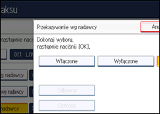 Ilustracja ekranu panela operacyjnego