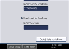 Ilustracja ekranu panela operacyjnego