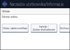 Ilustracja ekranu panela operacyjnego