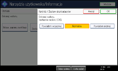 Ilustracja ekranu panela operacyjnego