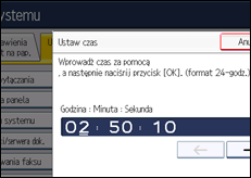 Ilustracja ekranu panela operacyjnego
