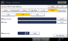 Ilustracja ekranu panela operacyjnego