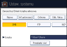 Ilustracja ekranu panela operacyjnego