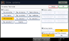 Ilustracja ekranu panela operacyjnego