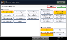 Ilustracja ekranu panela operacyjnego