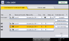 Ilustracja ekranu panela operacyjnego