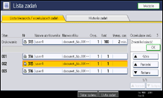 Ilustracja ekranu panela operacyjnego