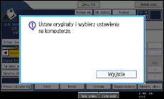 Ilustracja ekranu panela operacyjnego