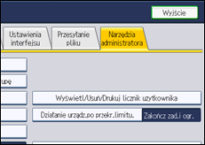 Ilustracja ekranu panela operacyjnego