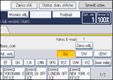 Ilustracja ekranu panela operacyjnego