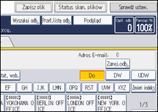 Ilustracja ekranu panela operacyjnego