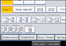 Ilustracja ekranu panela operacyjnego