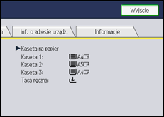 Ilustracja ekranu panela operacyjnego