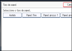 Ilustração do ecrã do painel de operação