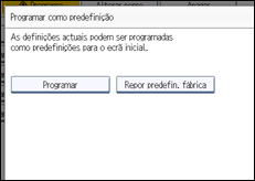Ilustração do ecrã do painel de operação