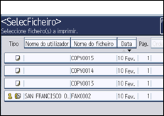 Ilustração do ecrã do painel de operação