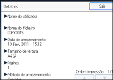Ilustração do ecrã do painel de operação