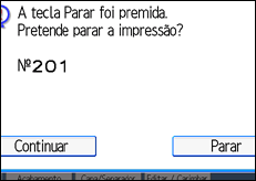 Ilustração do ecrã do painel de operação