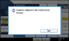 Ilustração do ecrã do painel de operação