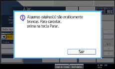 Ilustração do ecrã do painel de operação