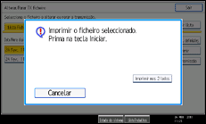 Ilustração do ecrã do painel de operação