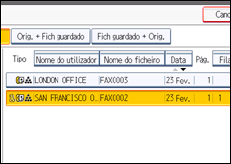 Ilustração do ecrã do painel de operação