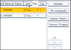 Ilustração do ecrã do painel de operação