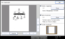 Ilustração do ecrã do painel de operação