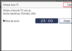 Ilustração do ecrã do painel de operação