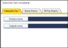 Ilustração do ecrã do painel de operação