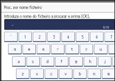Ilustração do ecrã do painel de operação