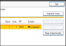 Ilustração do ecrã do painel de operação