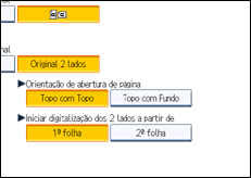 Ilustração do ecrã do painel de operação