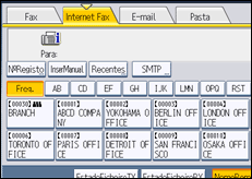 Ilustração do ecrã do painel de operação