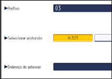 Ilustração do ecrã do painel de operação