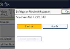 Ilustração do ecrã do painel de operação