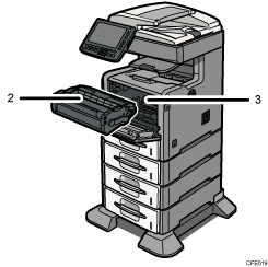 Ilustração com numeração da unidade principal