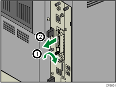 Ilustração da retaguarda do equipamento