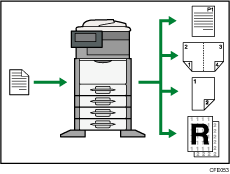 Ilustração da utilização deste equipamento como copiador