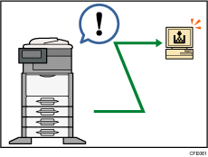 Ilustração de monitorização e definição do equipamento através do computador