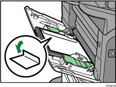 Ilustração da colocação de envelopes