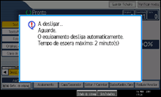 Ilustração do ecrã do painel de operação