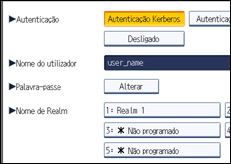 Ilustração do ecrã do painel de operação