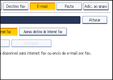 Ilustração do ecrã do painel de operação