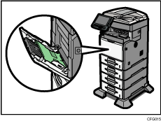 Imagem da bandeja de alimentação manual